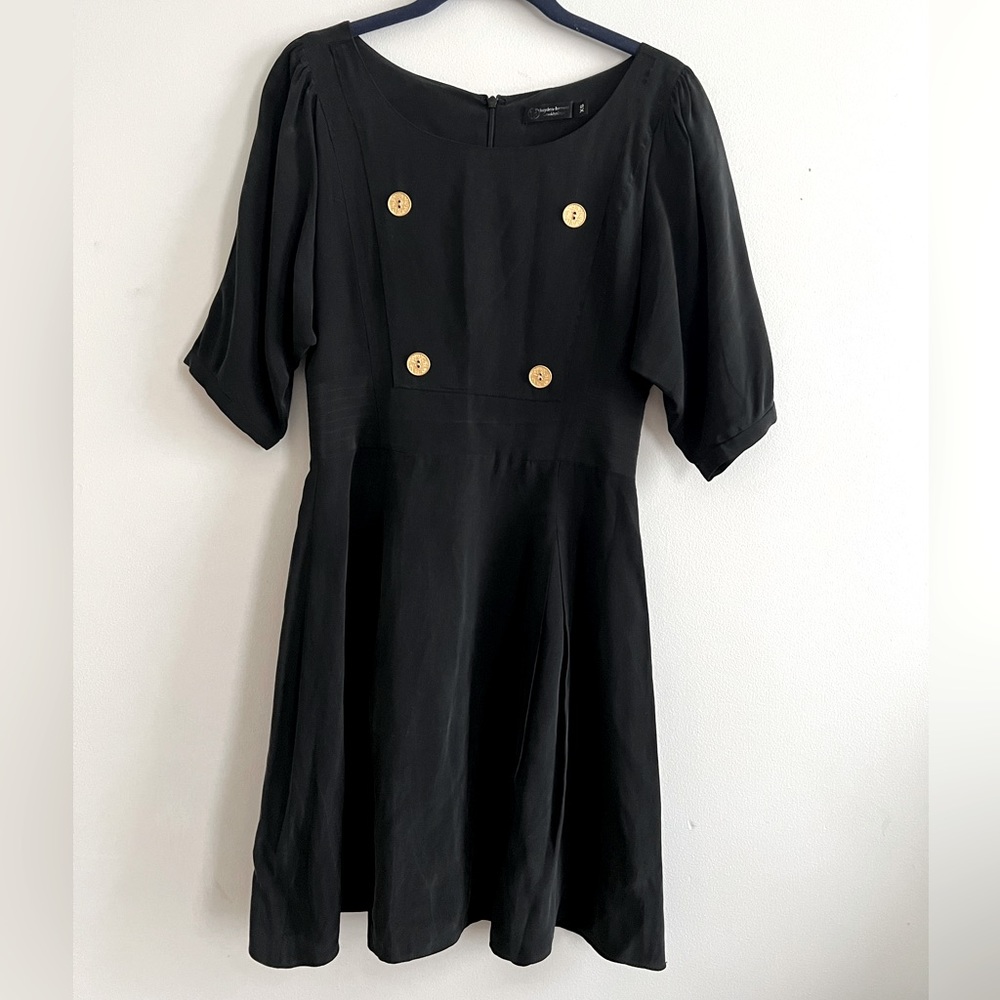 Hayden Harnett black silk dress.